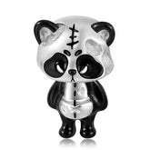 Angry Panda Doll Silver Pendant